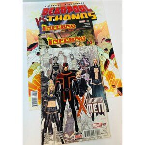 Marvel Comic Book Bundle: Uncanny X-Men #600 Deadpool Vs Thanos Inferno #1 & #2